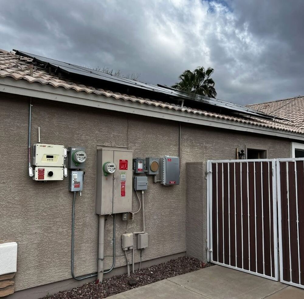 Exterior meter, disconnect and combiner boxes